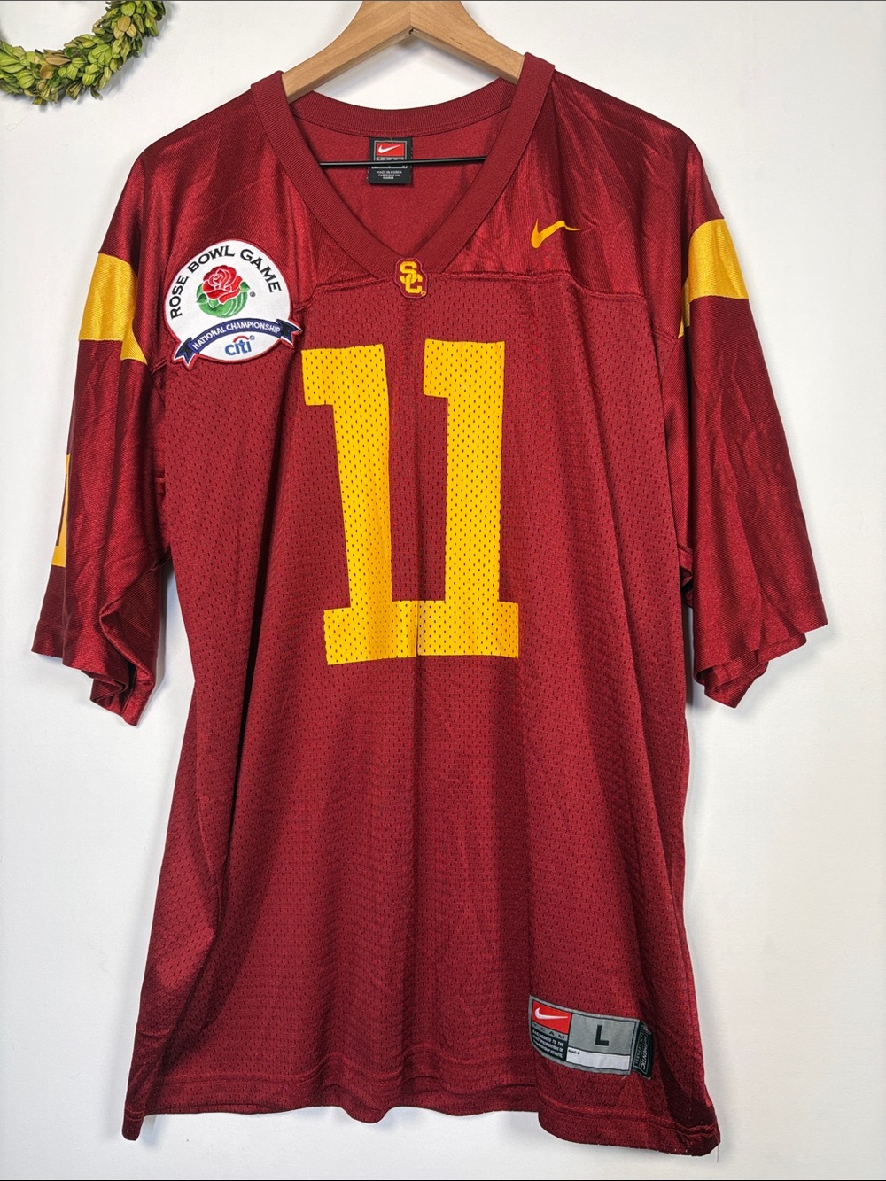 NIKE Team SC Trojans Rose Bowl Champions Matt Leinart #11 size Large